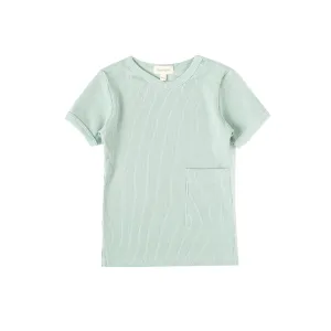 Anecdote Sage Ribbed V Neck Tee (RR2449)