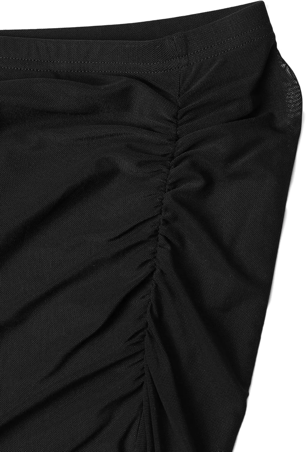 Avanova Women Tie Dye Ruched Mesh Fishtail Bodycon Long Skirt High Waisted Midi Skirts