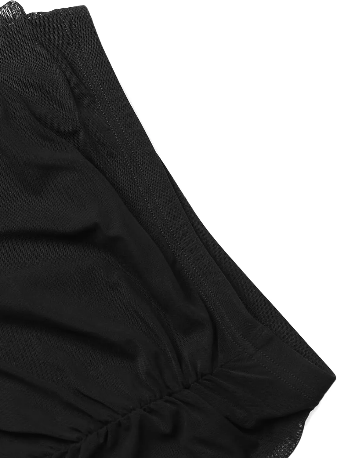 Avanova Women Tie Dye Ruched Mesh Fishtail Bodycon Long Skirt High Waisted Midi Skirts