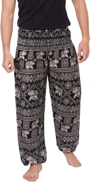 Banjamath Mens Yoga Harem Lounge Boho Parachute Loose Baggy Pants