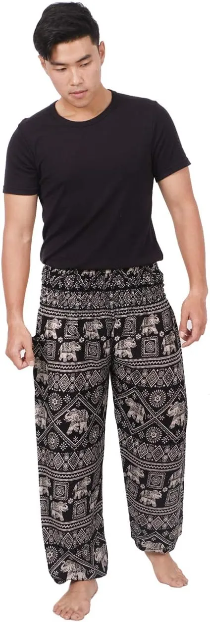 Banjamath Mens Yoga Harem Lounge Boho Parachute Loose Baggy Pants