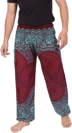 Banjamath Mens Yoga Harem Lounge Boho Parachute Loose Baggy Pants