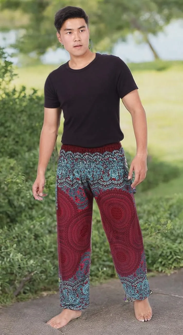 Banjamath Mens Yoga Harem Lounge Boho Parachute Loose Baggy Pants