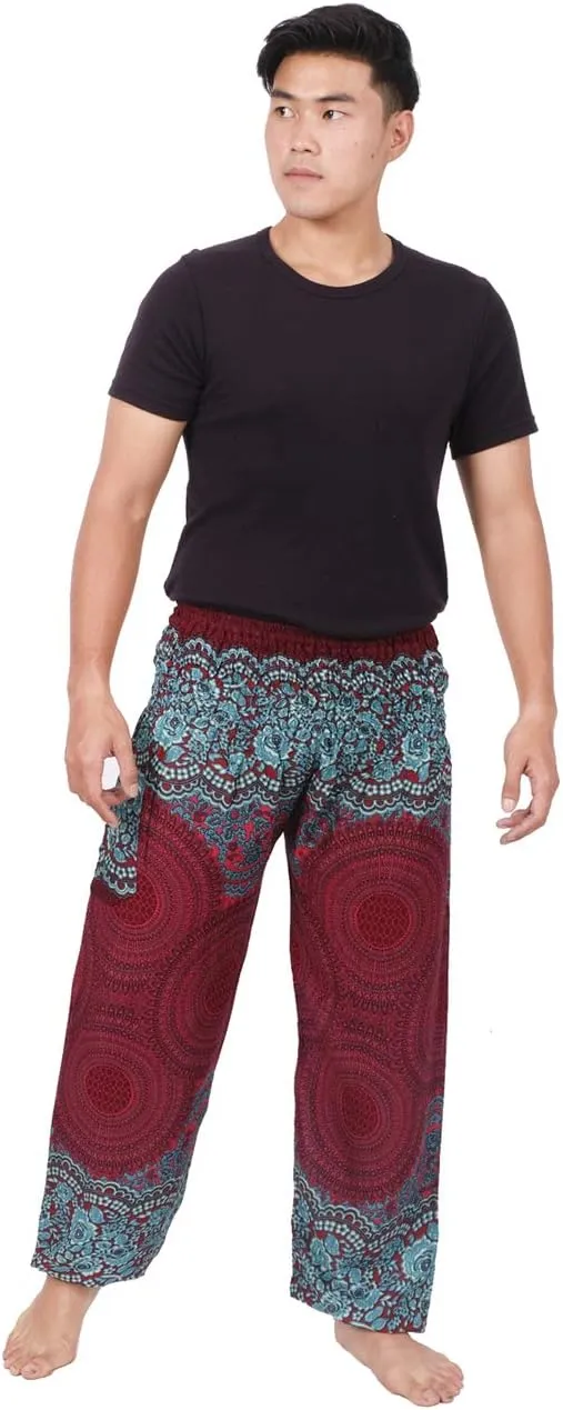 Banjamath Mens Yoga Harem Lounge Boho Parachute Loose Baggy Pants