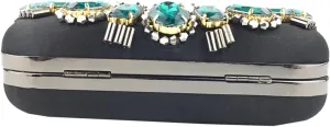 Bead Embroidered Evening Bag Sparkly Purse for Women Rhinestone Clutch Bag