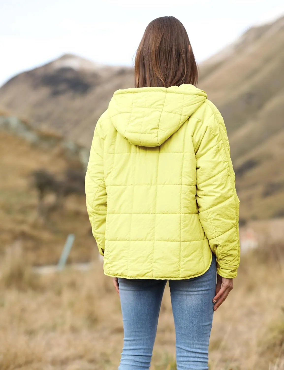 Bianstore Women's Oversized Puffer Jacket Lightweight Pullover Hoodies Winter Padded Coat Tops