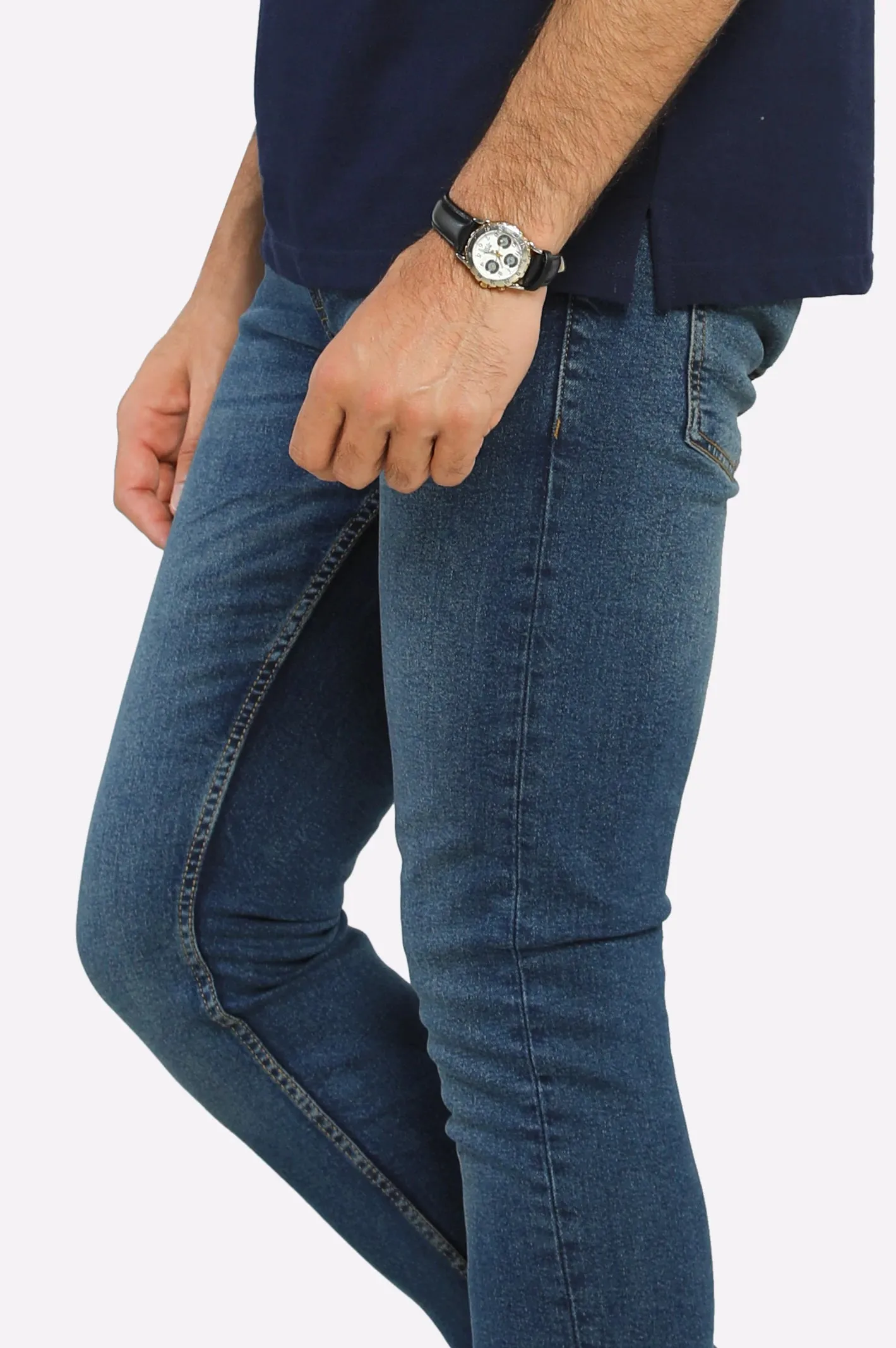 Blue Tailored Slim Fit Jeans
