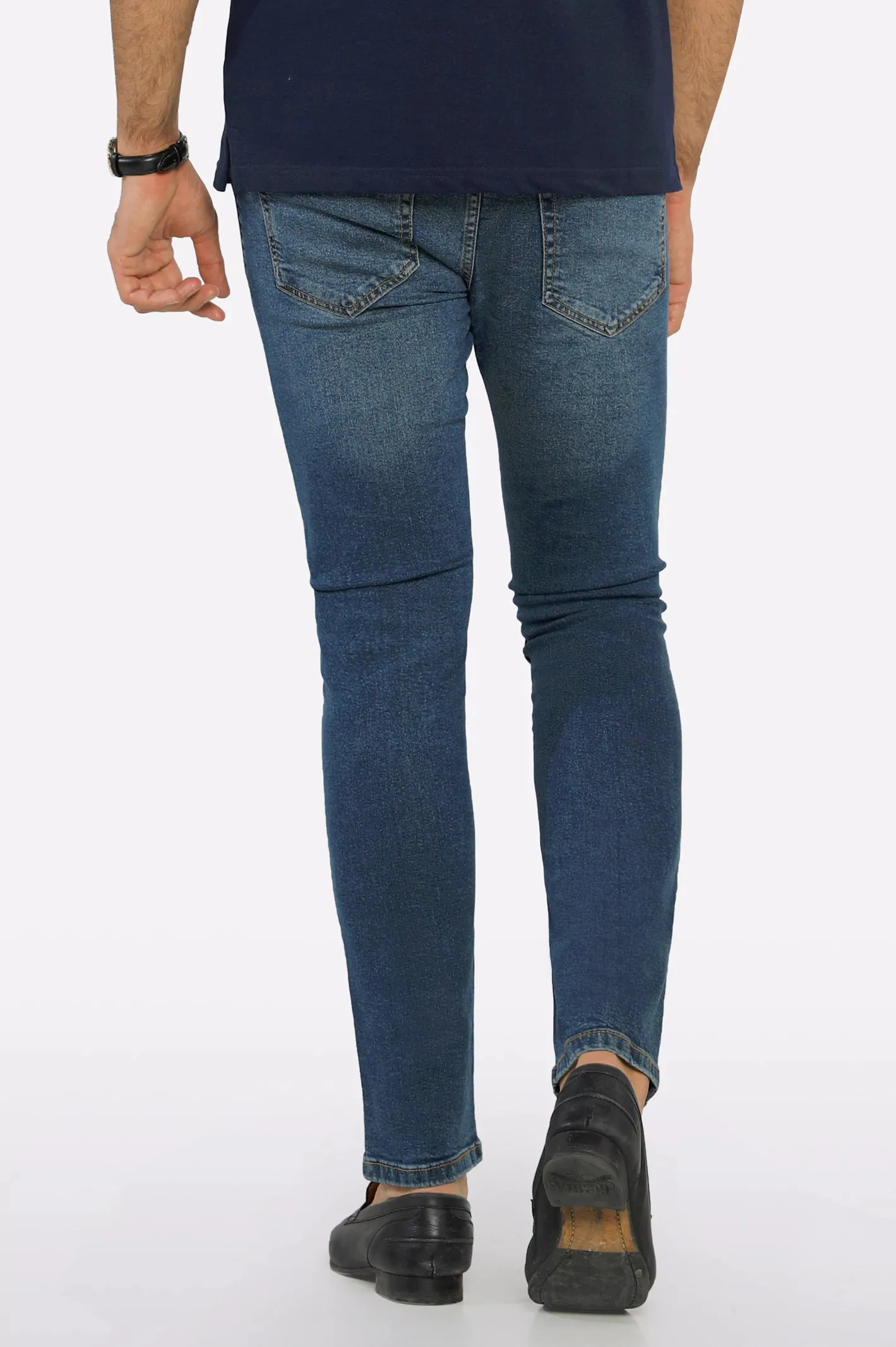 Blue Tailored Slim Fit Jeans