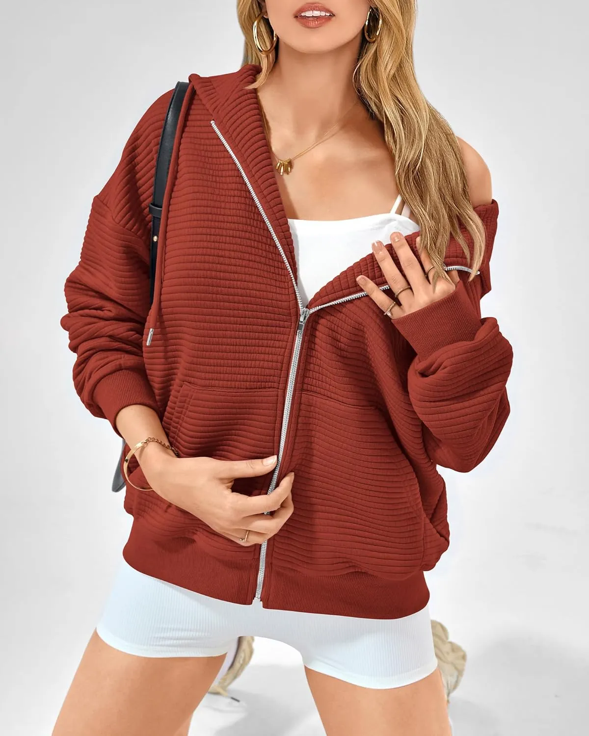 BTFBM Zip Up Hoodie Women Long Sleeve Sweatshirts Fall Outfits 2025 Oversized Hoodies Casual Fashion Jackets