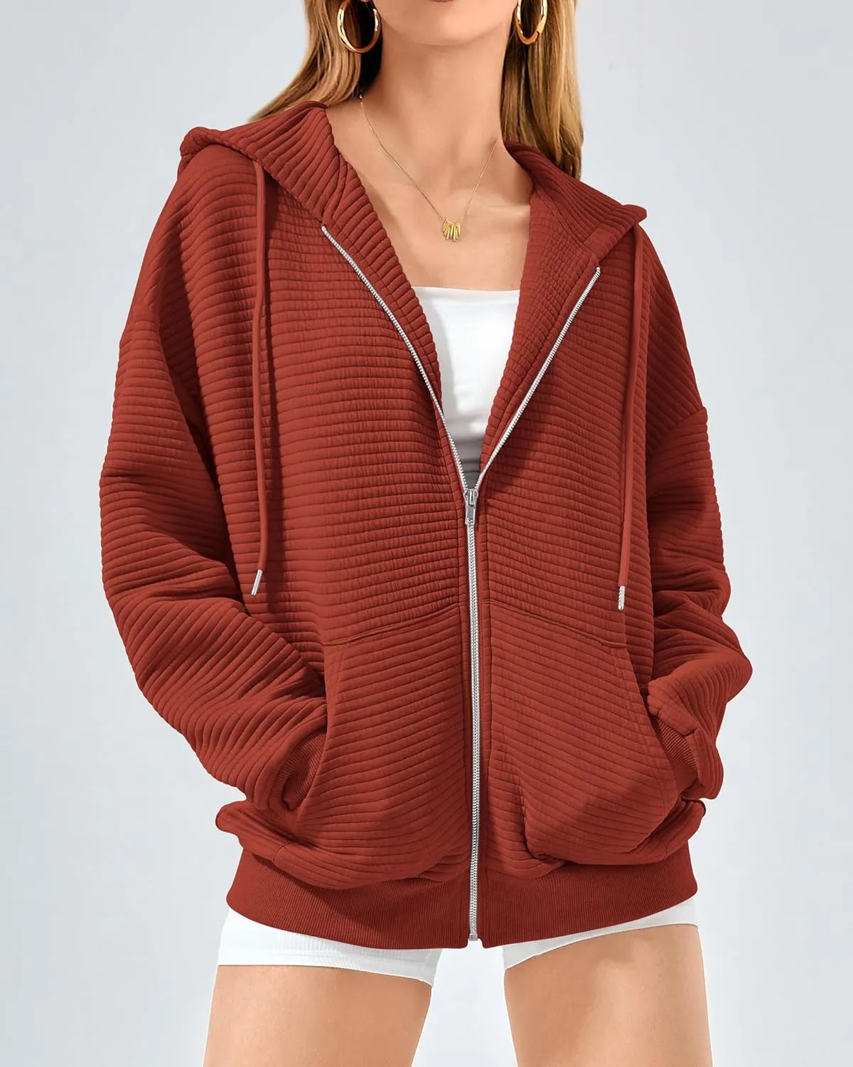 BTFBM Zip Up Hoodie Women Long Sleeve Sweatshirts Fall Outfits 2025 Oversized Hoodies Casual Fashion Jackets