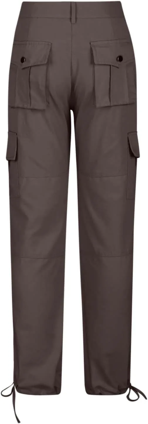 Cargo Pants for Women Mid Rise Pockets Baggy Trousers Loose Lightweight Hiking Pants Y2K Fashion Boyfriend Streetwear Pants