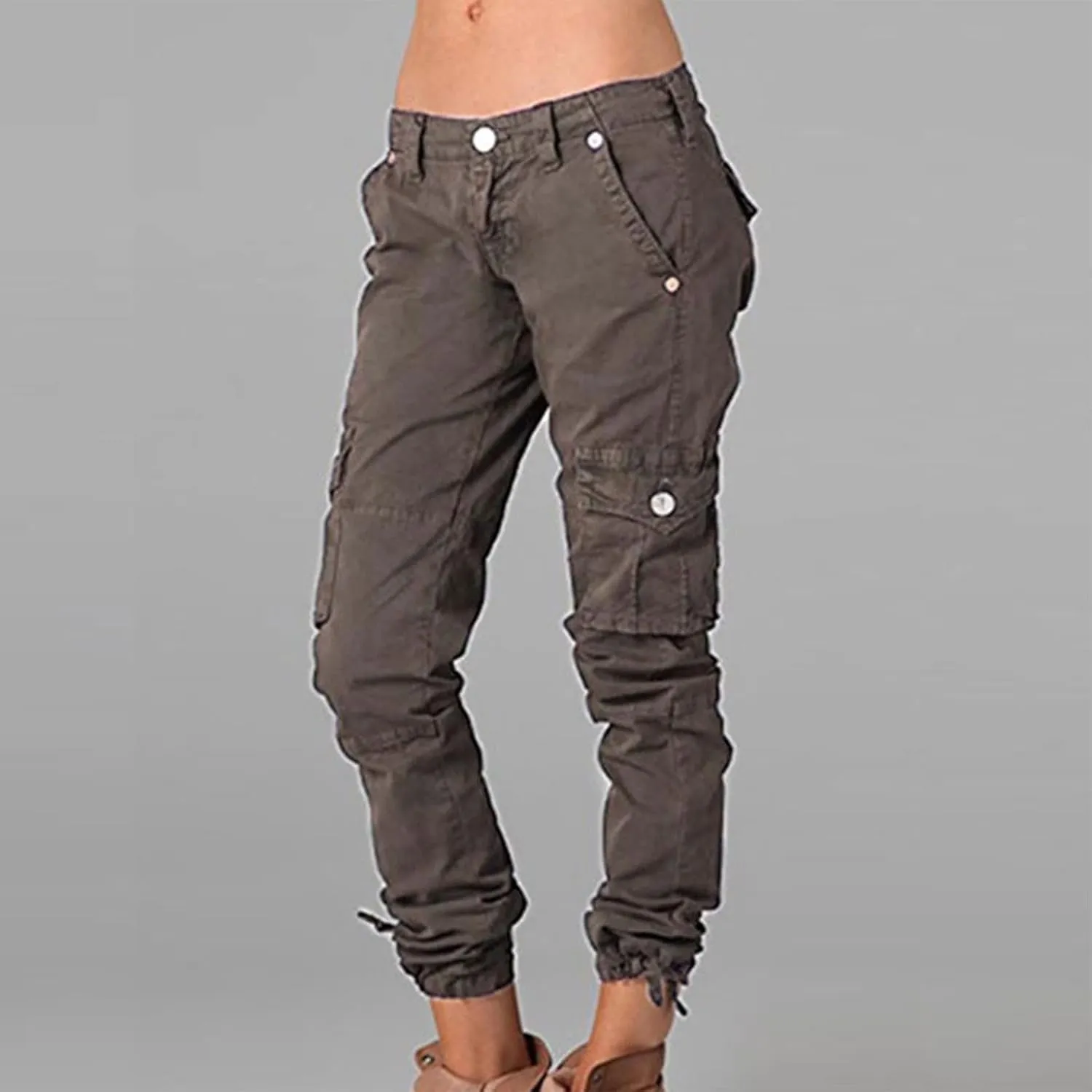 Cargo Pants for Women Mid Rise Pockets Baggy Trousers Loose Lightweight Hiking Pants Y2K Fashion Boyfriend Streetwear Pants