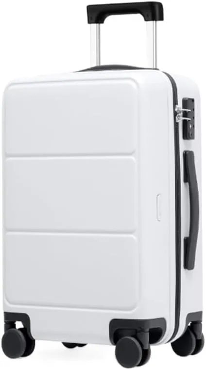 Carry-on Suitcase Luggage 20 in Luggage with Spinner Wheels,Luggage That Can Be Carried On The Plane with Lock Carry-on Suitcases Carry On Luggages (White 20inch)