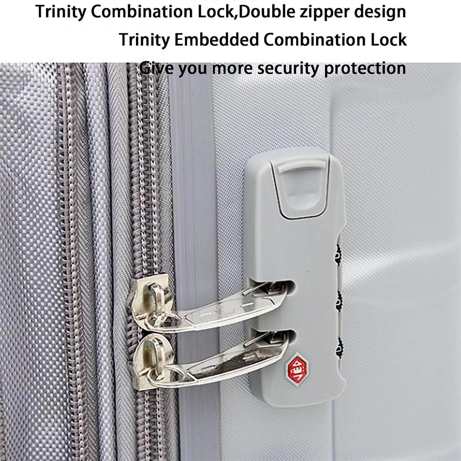 Carry-on Suitcase Luggage 3-Piece Large Capacity Luggage 20/24/28inches Adjustable Trolley Suitcases with Wheels Carry-on Suitcases Carry On Luggages,-20 24 28 in (Silver 20 24 28 in)