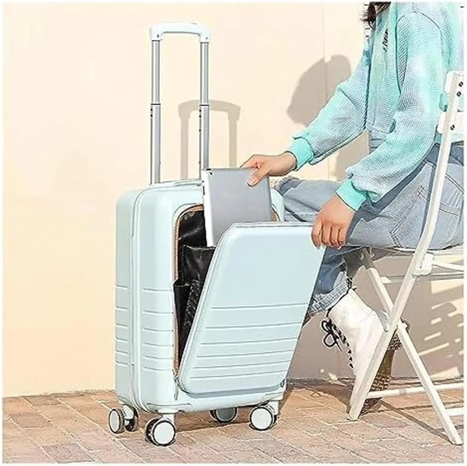 Carry-on Suitcase Luggage Carry On Luggage 14/20in Suitcase 2 Piece Set Spinner Trolley,Durable Travel Luggage Suitcase Carry-on Suitcases Carry On Luggages (Color : B, Size : 20 14in)