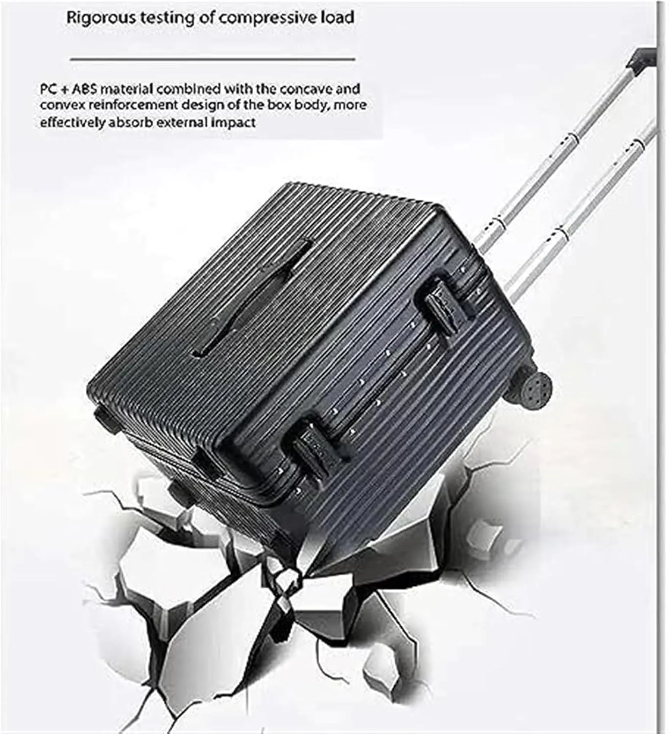 Carry-on Suitcase Luggage Carry On Luggage 20inch Wide Handle Suitcase,Hardshell With Aluminum Frame Spinner Carry-on Suitcases Carry On Luggages (Color : White, Size : 20inch)