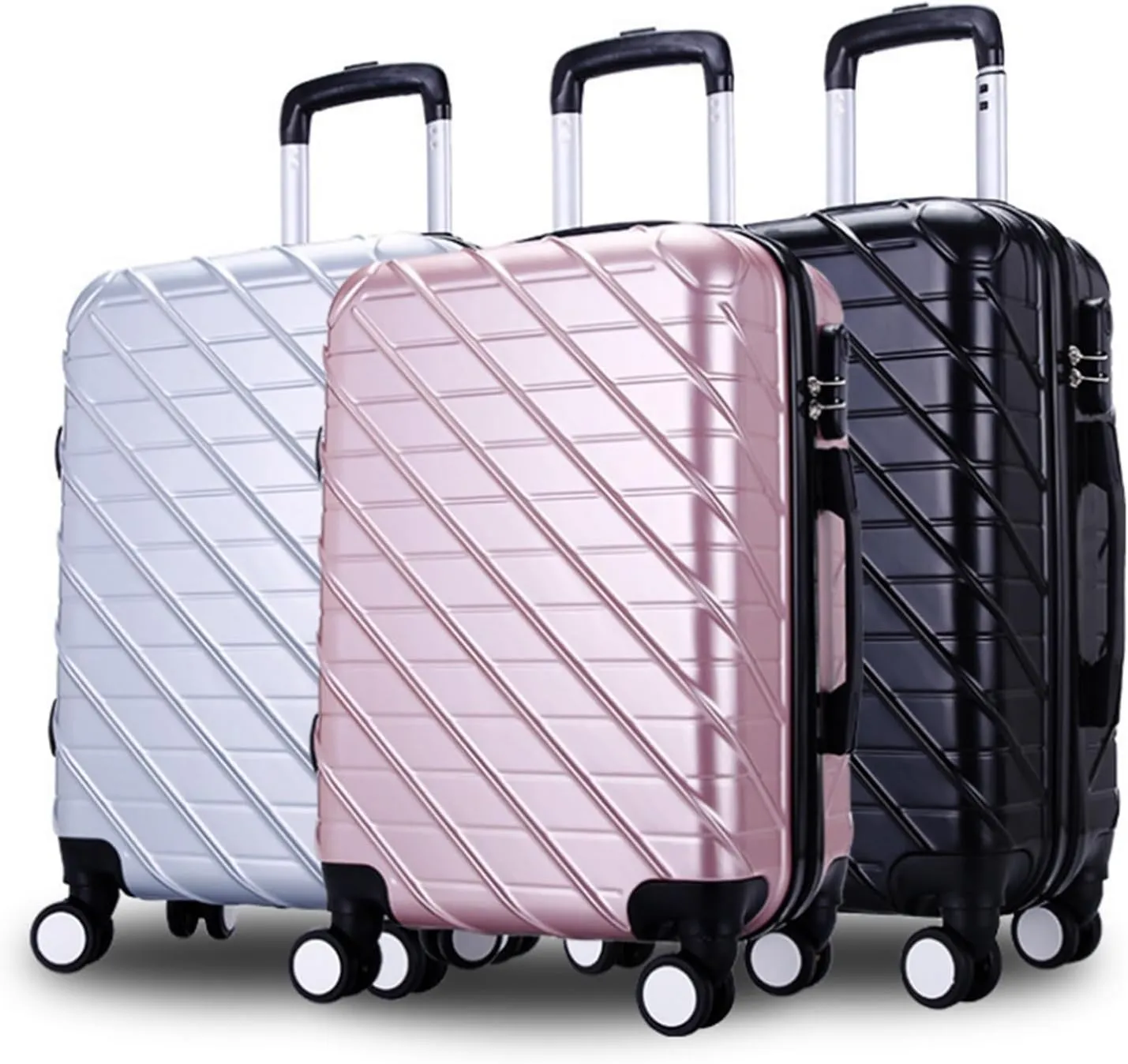 Carry-on Suitcase Luggage Carry On Luggage With Spinner Wheels Luggage Travel Suitcase Hardshell Lightweight Carry-on Suitcases Carry On Luggages (Color : Pink, Size : 20inch)