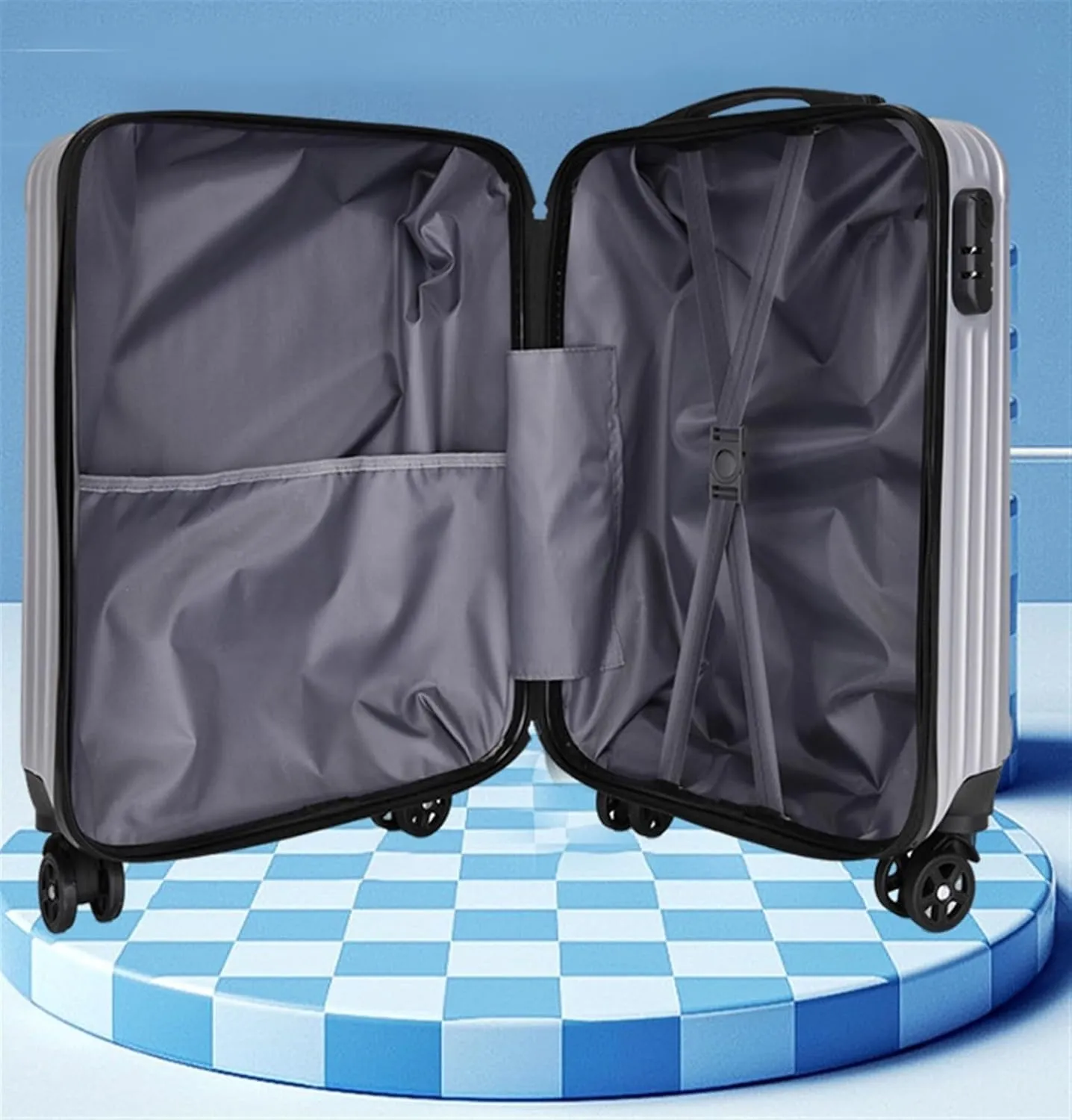 Carry-on Suitcase Luggage Checked In Luggage Suitcase With Wheels Hard Case Luggage With Spinner Wheels Carry-on Suitcases Carry On Luggages (Color : B, Size : 20inch)