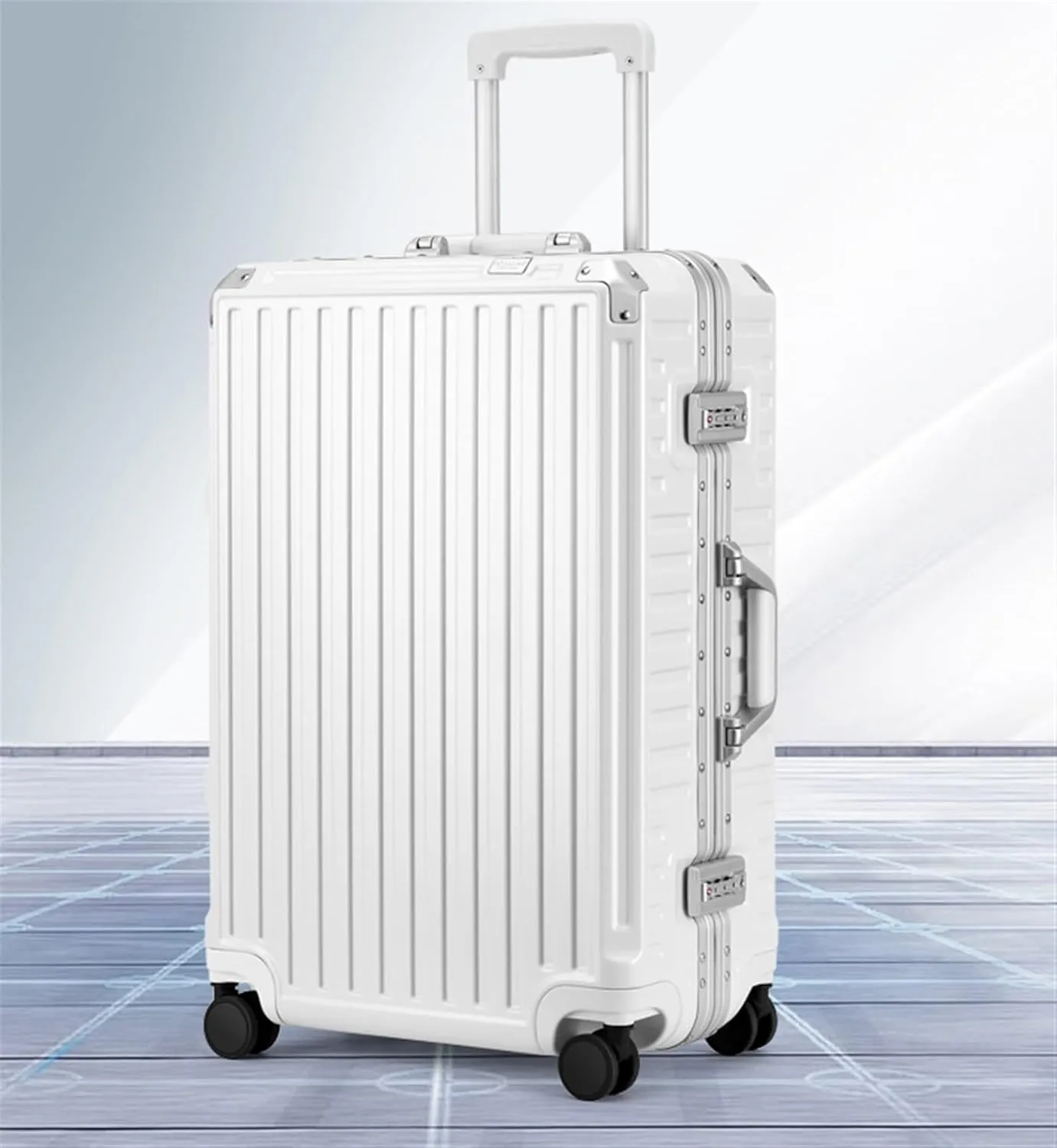 Carry-on Suitcase Luggage Hard Shell Checked Luggage with Aluminum Frame,No Zipper Suitcase with Spinner Wheels Carry-on Suitcases Carry On Luggages, 24in (F 20in)