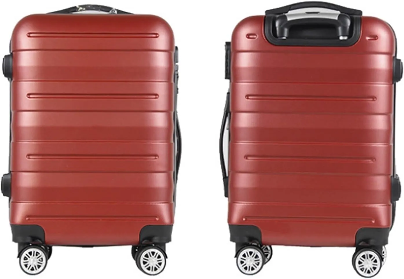 Carry-on Suitcase Luggage Hardside Checked Luggage With 4 Spinner Wheels, Lightweight Suitcase For Men And Women Carry-on Suitcases Carry On Luggages (Color : Red, Size : 24inch)