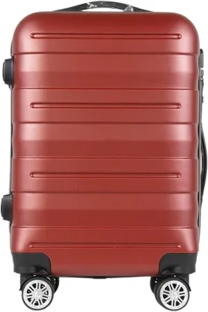 Carry-on Suitcase Luggage Hardside Checked Luggage With 4 Spinner Wheels, Lightweight Suitcase For Men And Women Carry-on Suitcases Carry On Luggages (Color : Red, Size : 24inch)