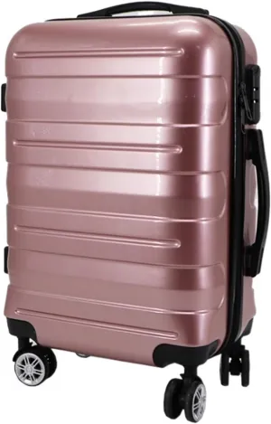 Carry-on Suitcase Luggage Hardside Checked Luggage With 4 Spinner Wheels, Lightweight Suitcase For Men And Women Carry-on Suitcases Carry On Luggages (Color : Rose gold, Size : 24inch)
