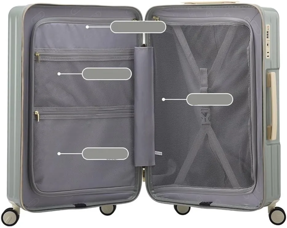 Carry-on Suitcase Luggage Hardside Luggage With Spinner Wheels,Lightweight Rolling Cabin Suitcase For Airplanes Carry-on Suitcases Carry On Luggages (Color : E, Size : 24in)