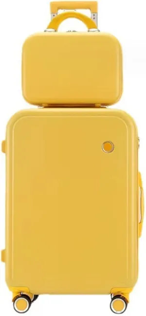 Carry-on Suitcase Luggage Hardside Rugged Travel Suitcase Luggage with Spinner Wheels,Lightweight Carry-On Luggage Carry-on Suitcases Carry On Luggages,Yellow-22in (Yellow 20in)