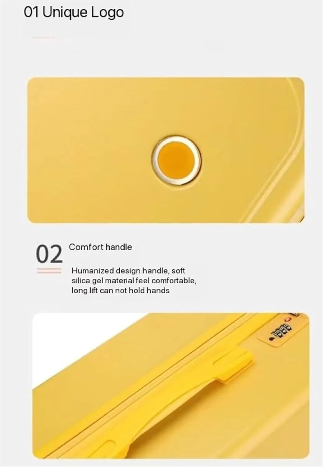 Carry-on Suitcase Luggage Hardside Rugged Travel Suitcase Luggage with Spinner Wheels,Lightweight Carry-On Luggage Carry-on Suitcases Carry On Luggages,Yellow-22in (Yellow 20in)