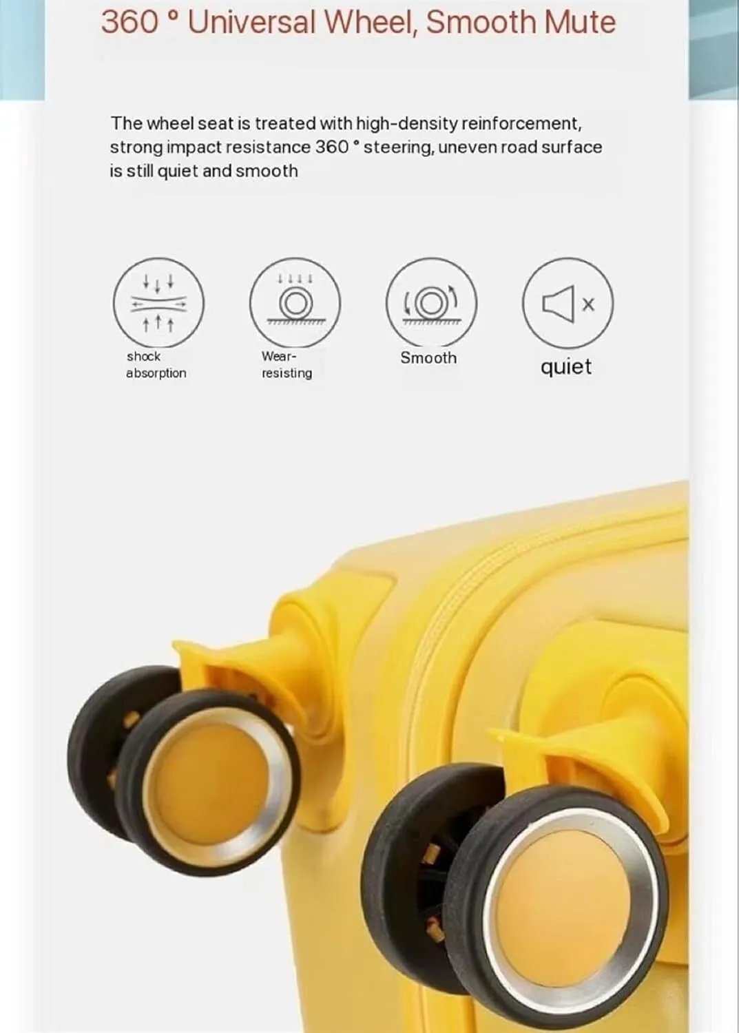 Carry-on Suitcase Luggage Hardside Rugged Travel Suitcase Luggage with Spinner Wheels,Lightweight Carry-On Luggage Carry-on Suitcases Carry On Luggages,Yellow-22in (Yellow 20in)
