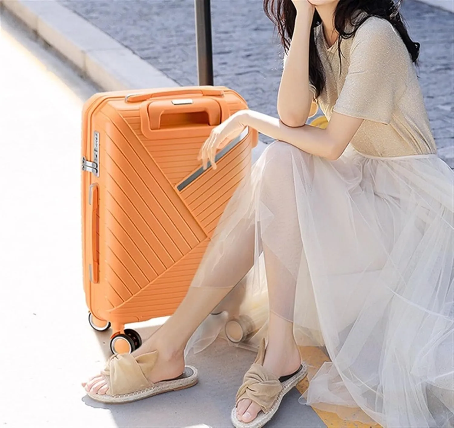 Carry-on Suitcase Luggage Hardside Rugged Travel Suitcase Luggage With Spinner Wheels,Luggage Suitcase Lightweight Carry-on Suitcases Carry On Luggages (Color : G, Size : 20inch)