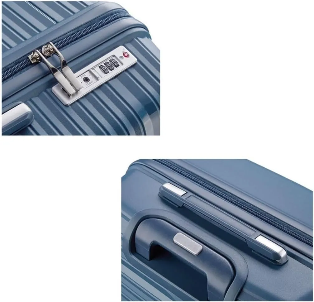 Carry-on Suitcase Luggage Indestructible Hardshell Expandable Spinner Luggage With TSA Lock 20/24/28in Carry-on Suitcases Carry On Luggages (Color : Blue, Size : 28in)
