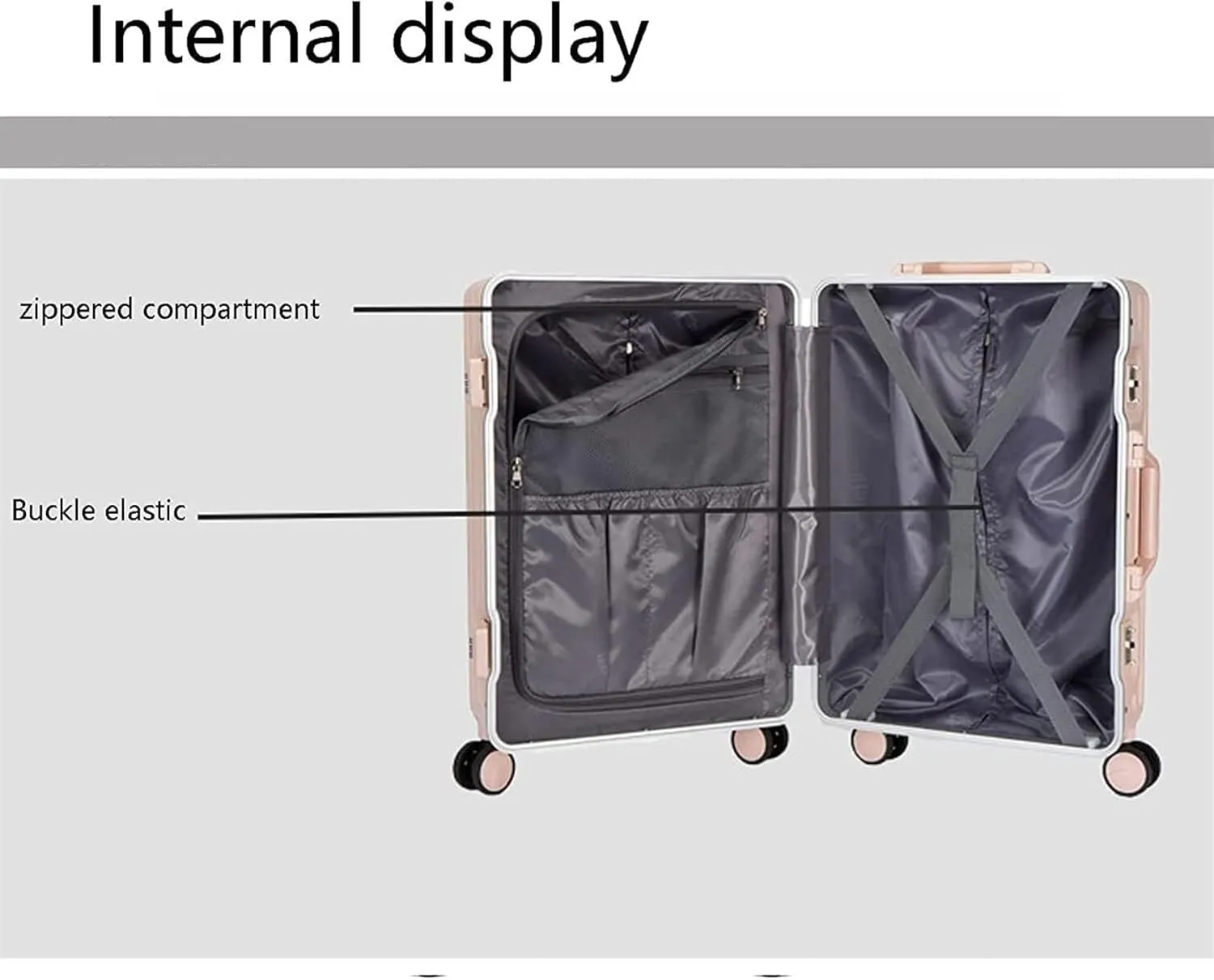 Carry-on Suitcase Luggage Lightweight And Tough Cabin Suitcase Lightweight ABS Carry-on Hand Luggage 4 Spinner Carry-on Suitcases Carry On Luggages (Color : Black, Size : 20 inches)