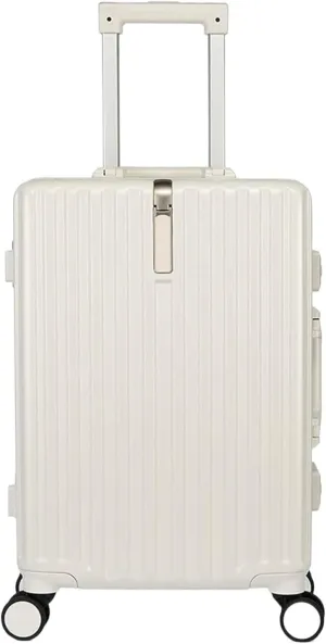 Carry-on Suitcase Luggage Lightweight And Tough Cabin Suitcase Lightweight ABS Carry-on Hand Luggage 4 Spinner Carry-on Suitcases Carry On Luggages (Color : White, Size : 20 inches)