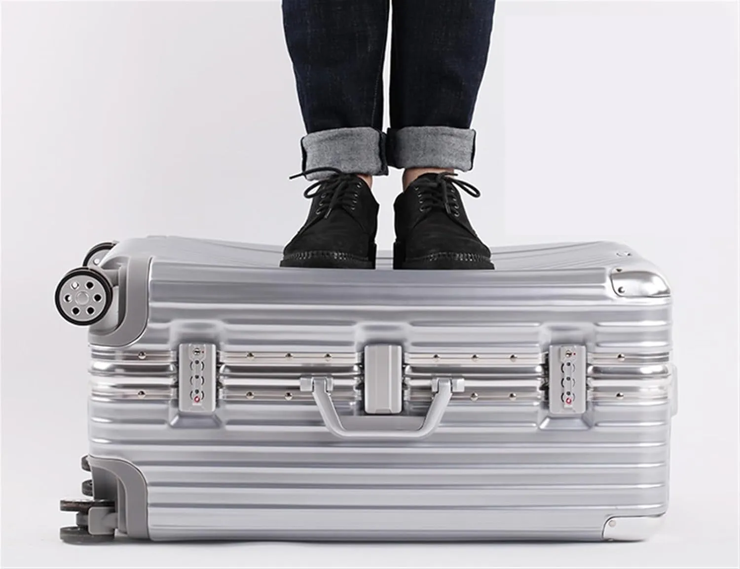Carry-on Suitcase Luggage Luggage 24inch Wide Handle Suitcase,Hardshell With Aluminum Frame,Spinner Wheels TSA Lock Carry-on Suitcases Carry On Luggages (Color : D, Size : 24inch)