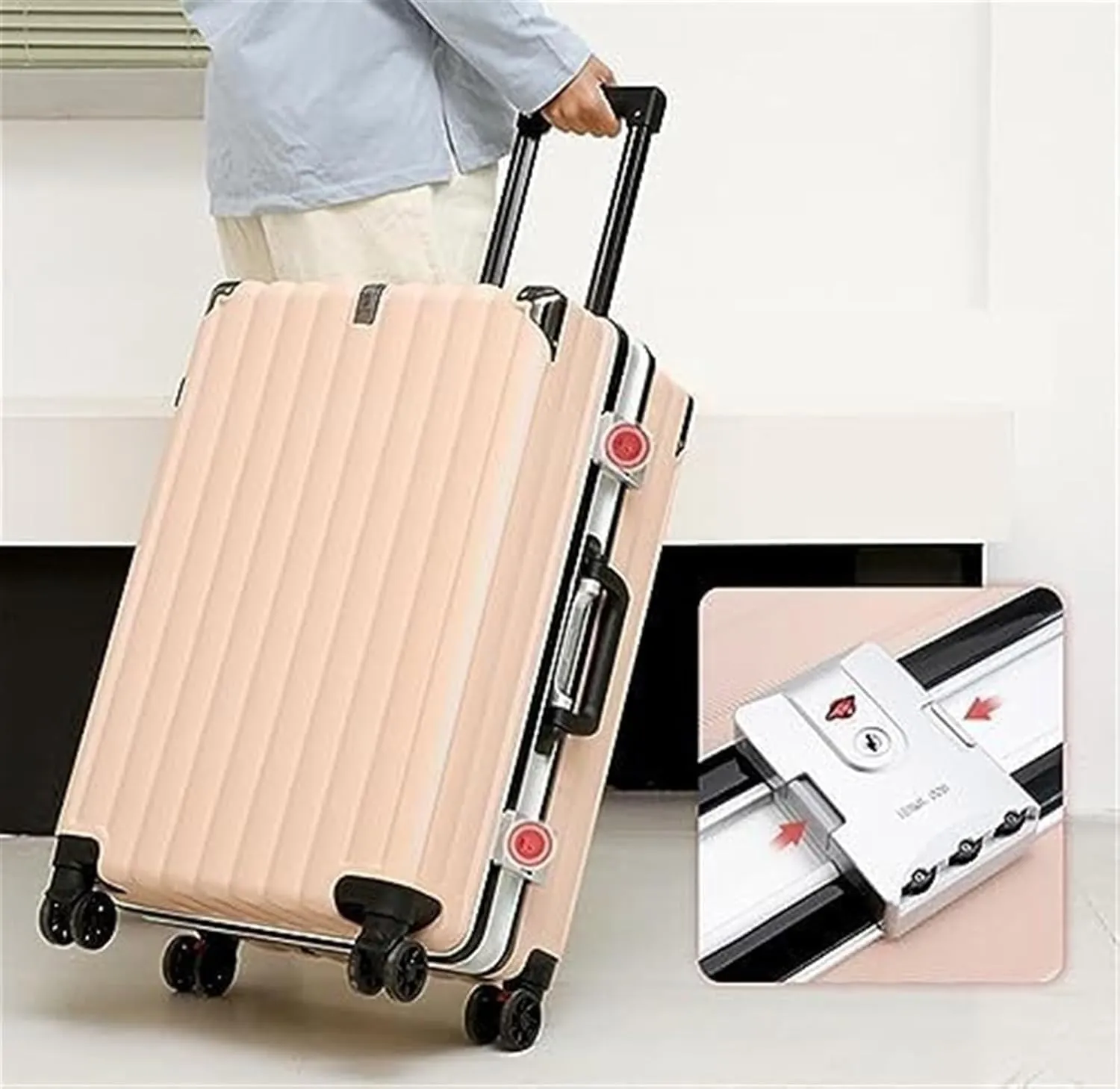 Carry-on Suitcase Luggage Luggage Carry On Luggage Large Capacity Hard Shell Suitcases With Wheels Suitcase Carry-on Suitcases Carry On Luggages (Color : C, Size : 20in)