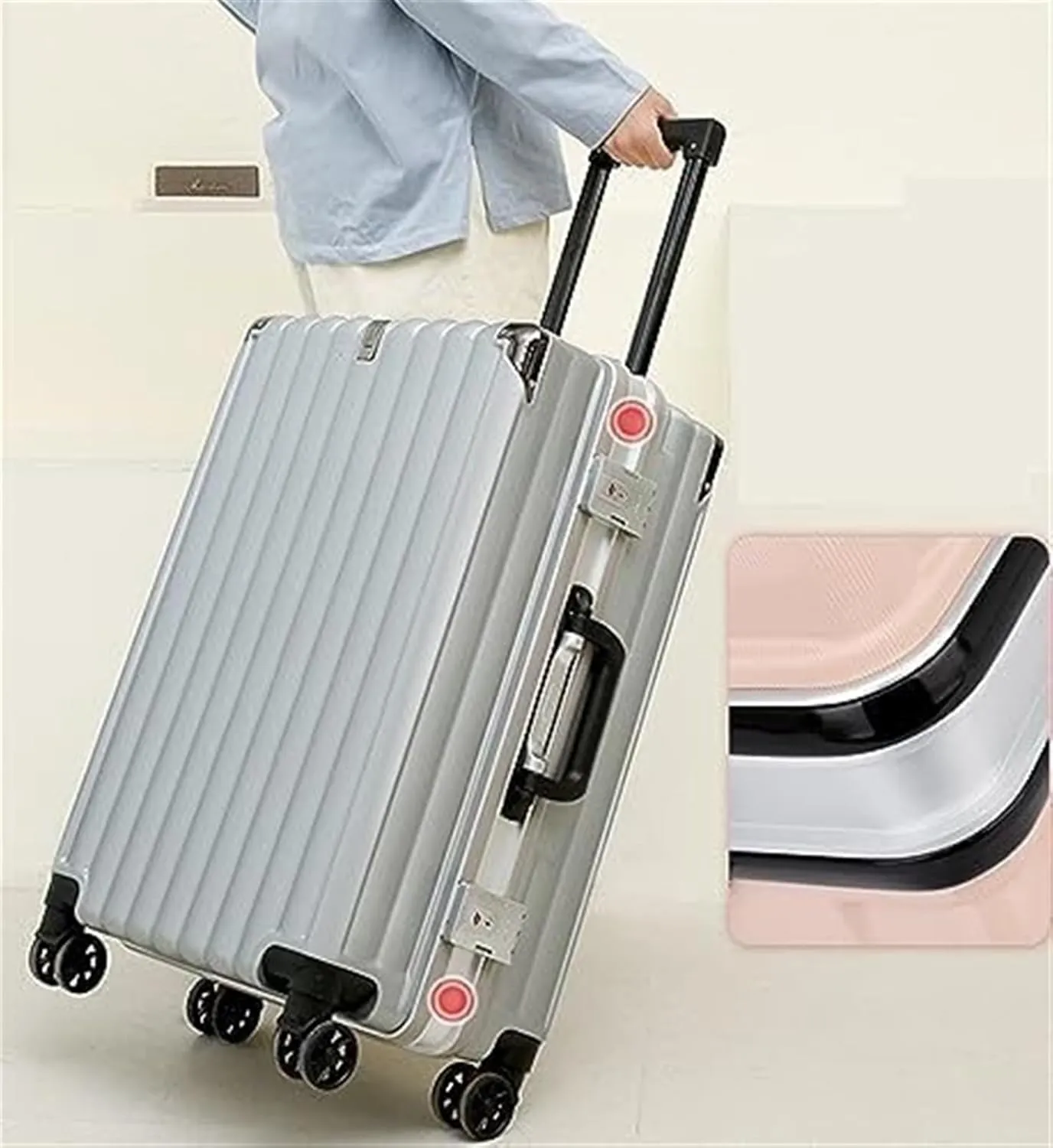 Carry-on Suitcase Luggage Luggage Carry On Luggage Large Capacity Hard Shell Suitcases With Wheels Suitcase Carry-on Suitcases Carry On Luggages (Color : C, Size : 20in)