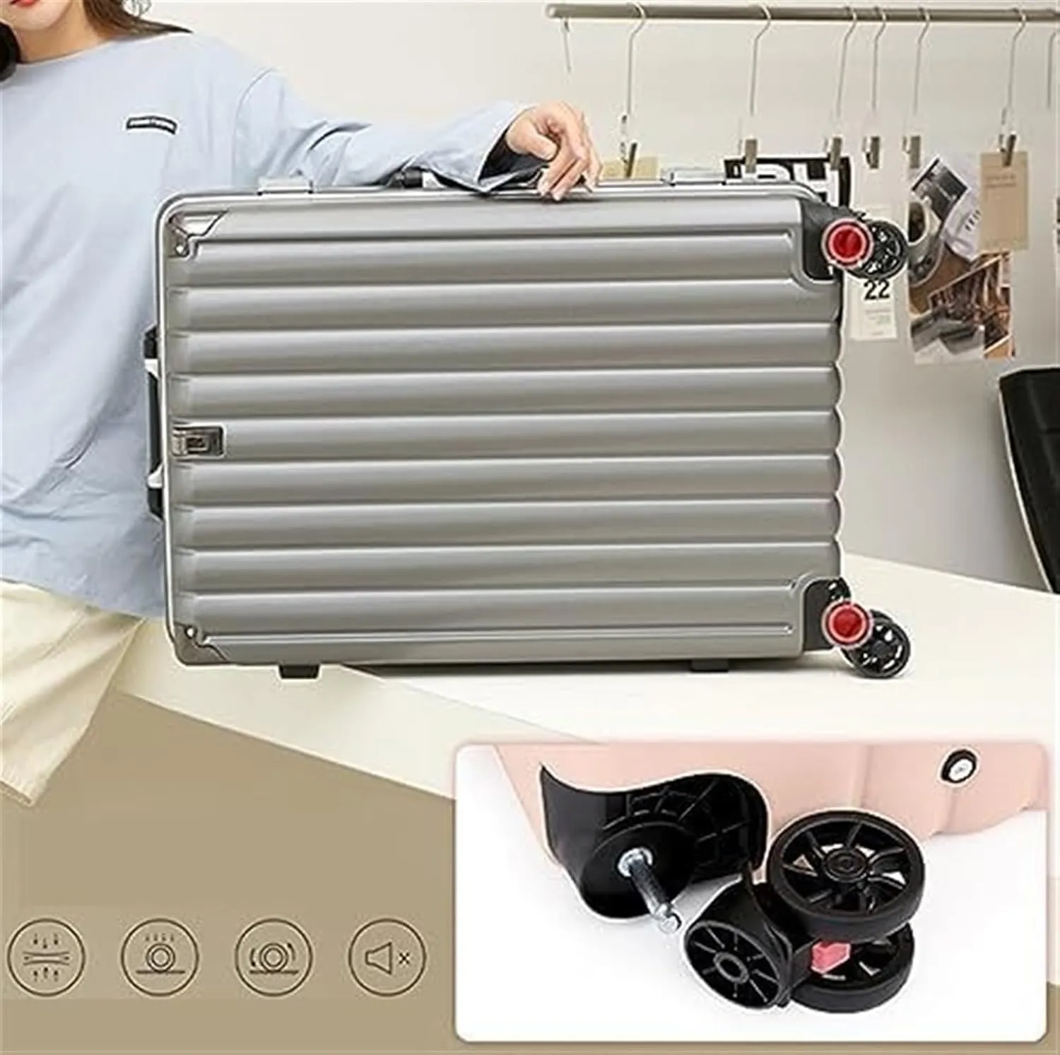 Carry-on Suitcase Luggage Luggage Carry On Luggage Large Capacity Hard Shell Suitcases With Wheels Suitcase Carry-on Suitcases Carry On Luggages (Color : C, Size : 20in)