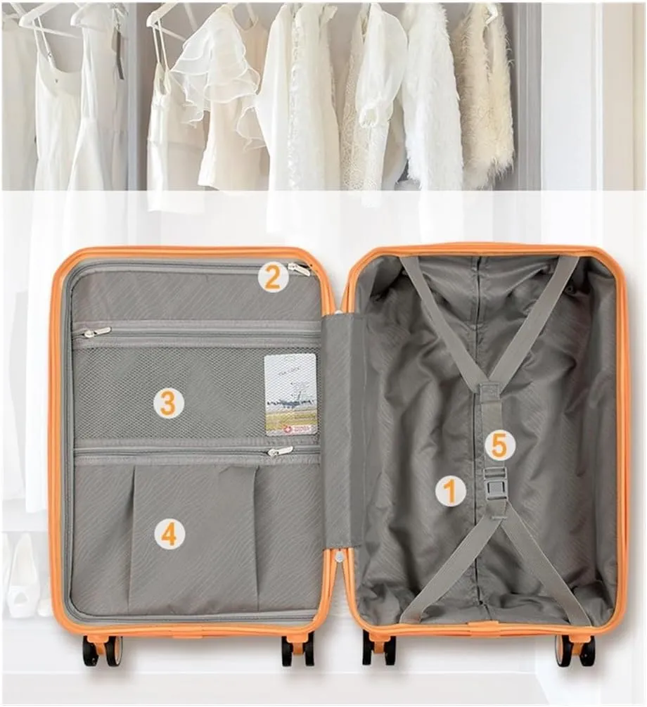 Carry-on Suitcase Luggage Luggage Lightweight Suitcase Travel Luggage With Spinner Wheels TSA Lock 20-Inch Carry-on Suitcases Carry On Luggages (Color : C, Size : 20in)