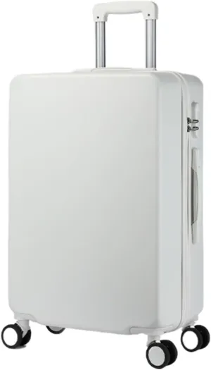 Carry-on Suitcase Luggage Portable Hard Shell Luggage Security Combination Lock Suitcases Quiet And Smooth Luggage Carry-on Suitcases Carry On Luggages (Color : White, Size : 20inch)