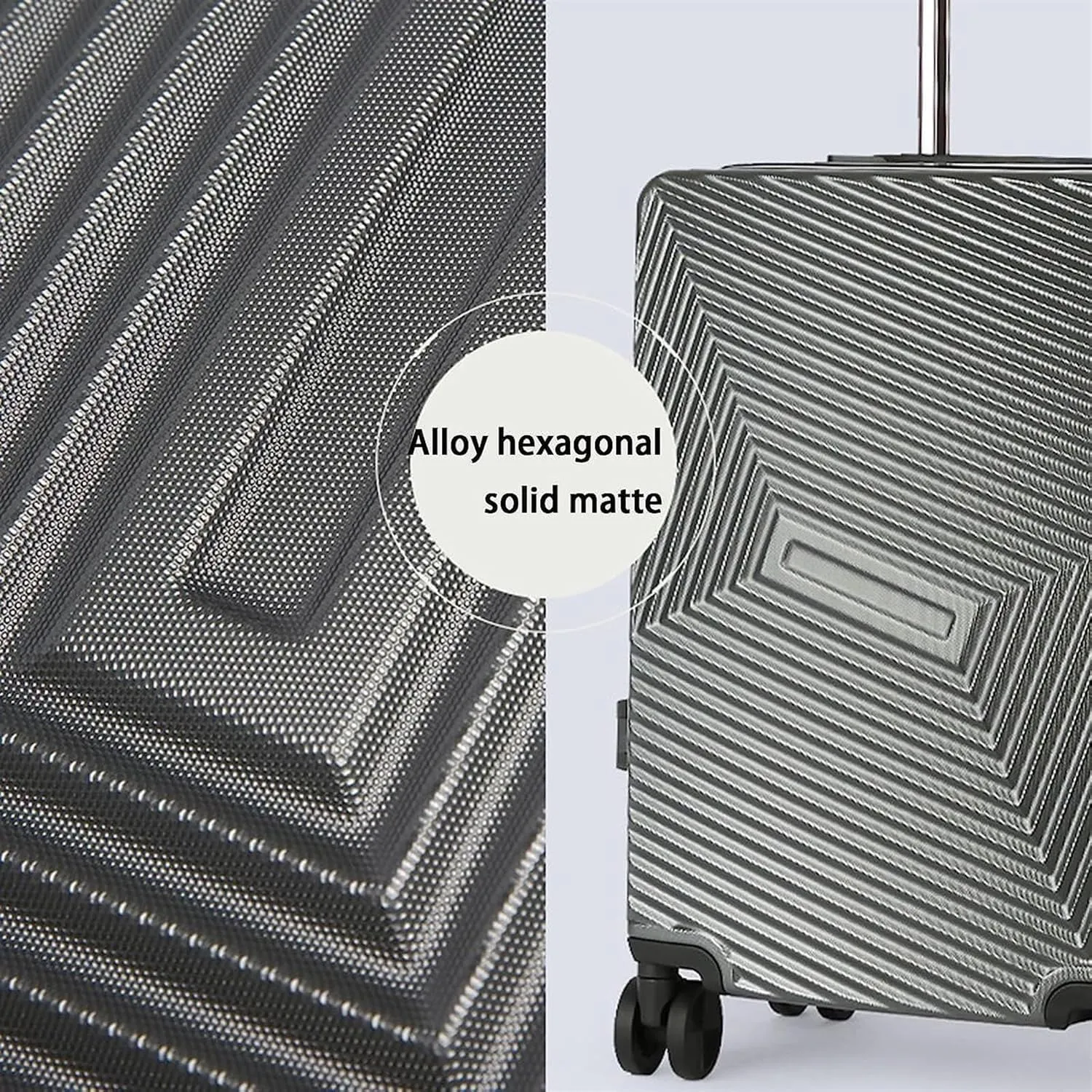 Carry-on Suitcase Luggage Portable Luggage with Spinner Wheels Carry On Luggage Drop-Resistant Locking Suitcase Carry-on Suitcases Carry On Luggages,Black-24 in