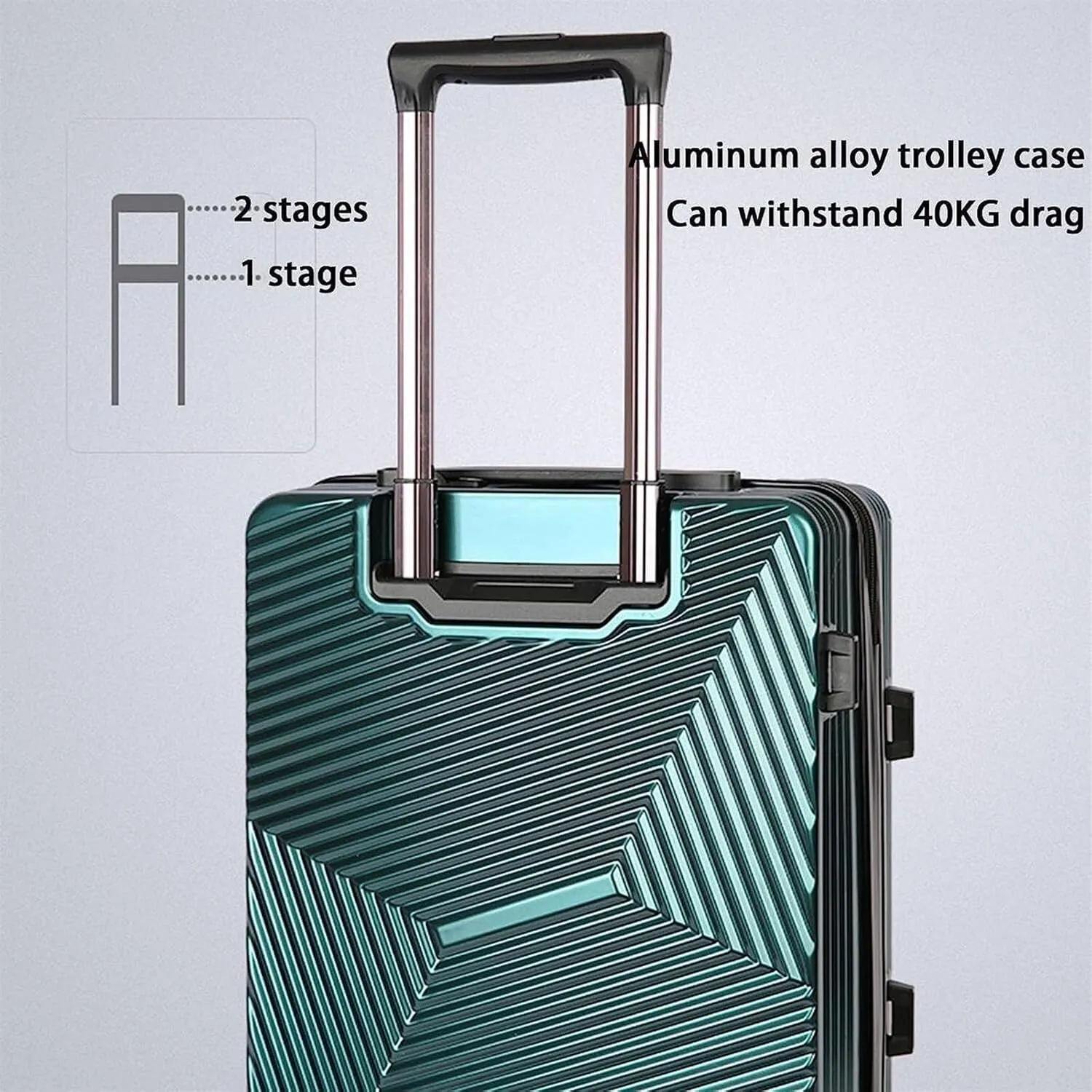 Carry-on Suitcase Luggage Portable Luggage with Spinner Wheels Carry On Luggage Drop-Resistant Locking Suitcase Carry-on Suitcases Carry On Luggages,Black-24 in