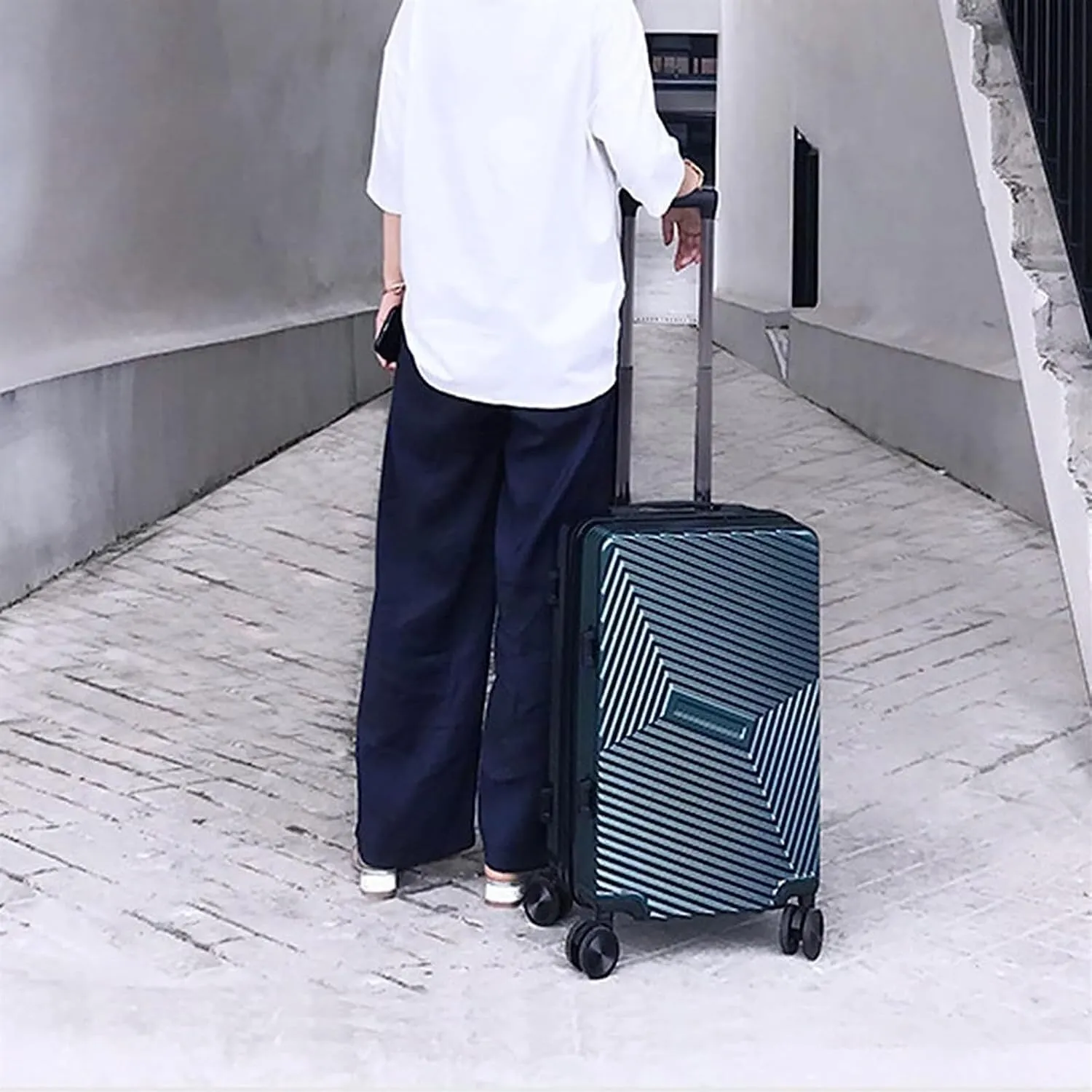 Carry-on Suitcase Luggage Portable Suitcases Aluminum Frame Luggage With Spinner Wheels Carry On Luggage Carry-on Suitcases Carry On Luggages (Color : A, Size : 20 in)