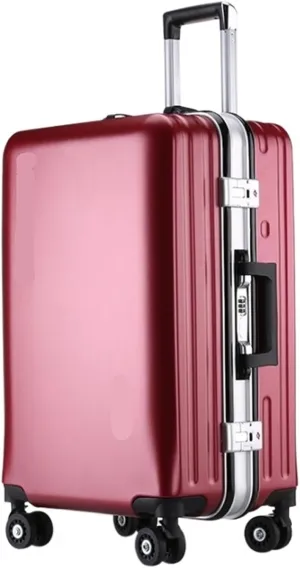 Carry-on Suitcase Luggage Suitcases Aluminum Frame Rechargeable Luggage Hard Shell Suitcases with Wheels Carry-on Suitcases Carry On Luggages,Gold-22inch (20inch)