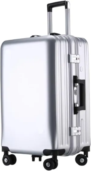 Carry-on Suitcase Luggage Suitcases Aluminum Frame Rechargeable Luggage Hard Shell Suitcases with Wheels Carry-on Suitcases Carry On Luggages,Gold-22inch (Sliver 24inch)
