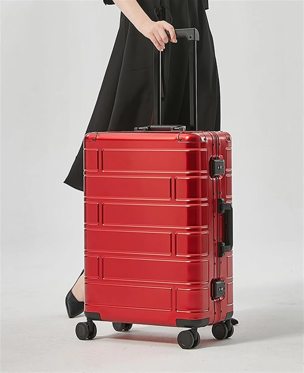 Carry-on Suitcase Luggage Travel Case Hardshell Carry-on Luggage With Silent Airplane Spinner Wheels Suitcase Carry-on Suitcases Carry On Luggages (Color : White, Size : 20inch)