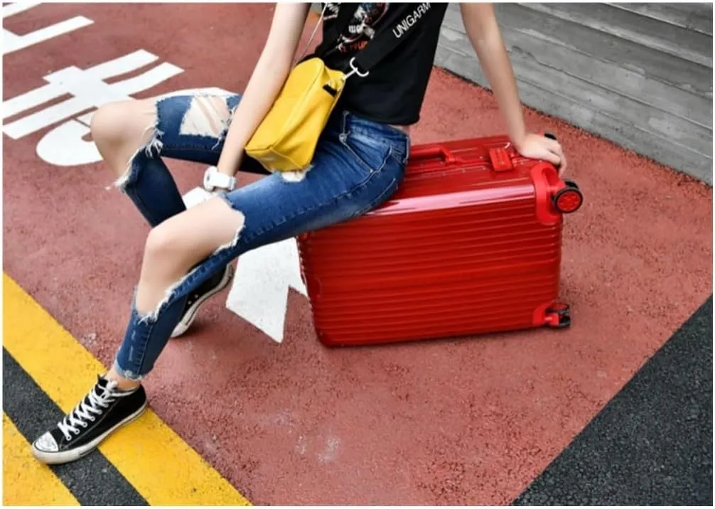 Carry-on Suitcase Luggage Travel Luggage Suitcase Spinner With Wheels,Hardside Carry On Suitcase For Travel Carry-on Suitcases Carry On Luggages (Color : Black, Size : 24in)