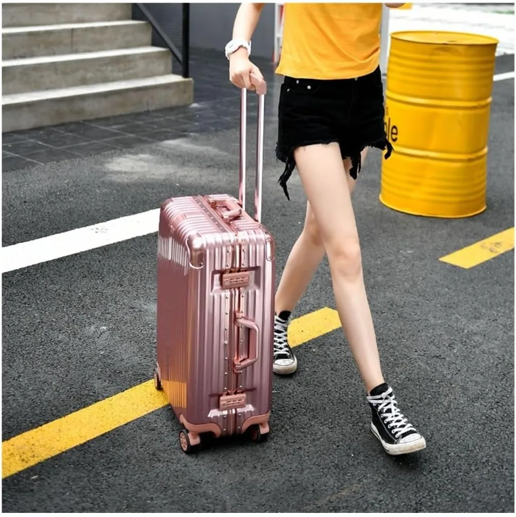 Carry-on Suitcase Luggage Travel Luggage Suitcase Spinner With Wheels,Hardside Carry On Suitcase For Travel Carry-on Suitcases Carry On Luggages (Color : Black, Size : 24in)
