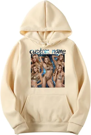 Customized Stage Concert Hoodies Custom Sweatshirts for Women Girls Hooded Shirts, Add Text and Photos