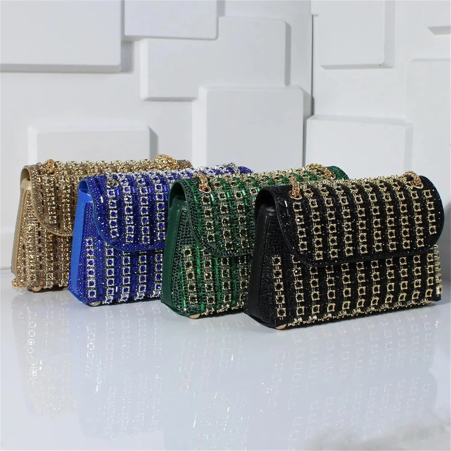 Diamond Handbags Party Evening Clutch Purses For Women Rhinestone Shoulder Crossbody Chain Bag